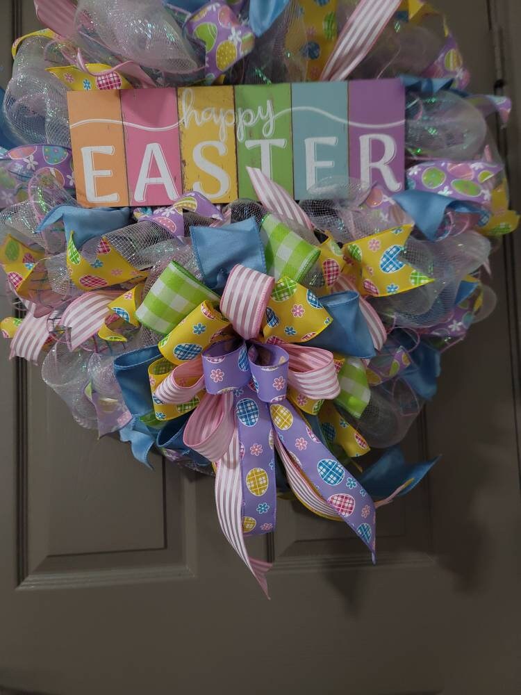 Easter wreath, Spring wreath, Everyday wreath, Front door wreath, door decor
