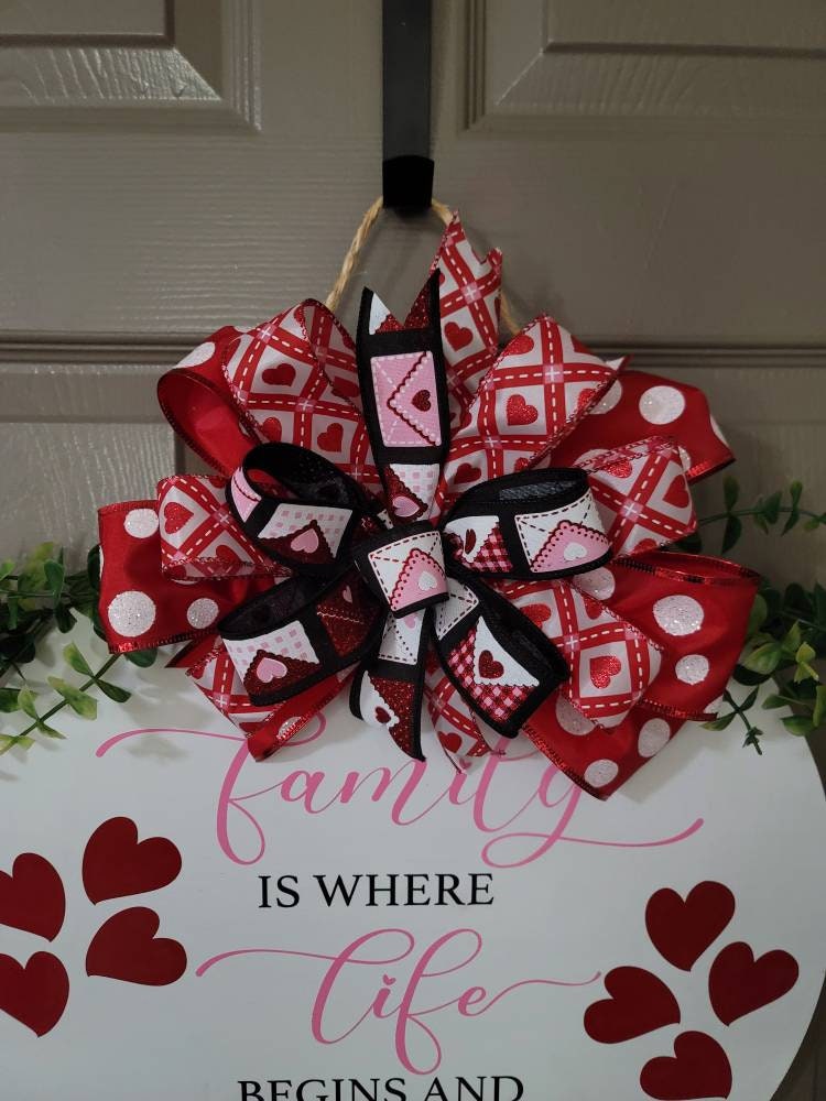 Valentine's or everyday door hanger, door decor, Everyday, door hanger, wood door hanger