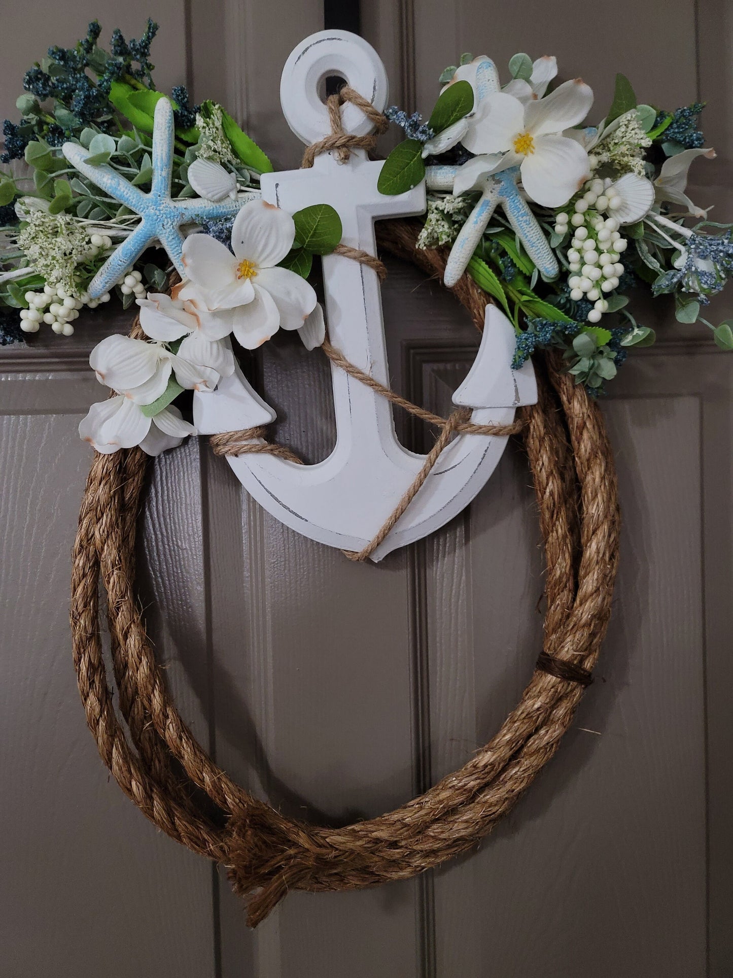 Anchor rope wreath, beach wreath, Summer wreath